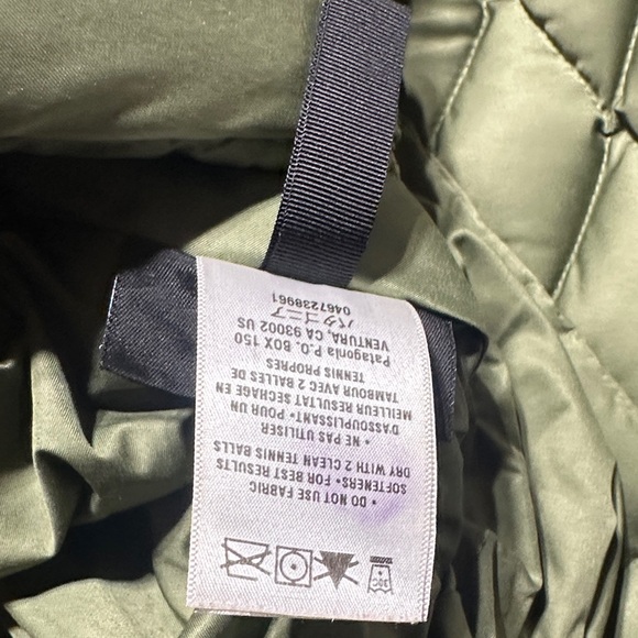 Patagonia Women's olive drab Puffer Jacket w zippers and snap buttons goosedown - Picture 6 of 14